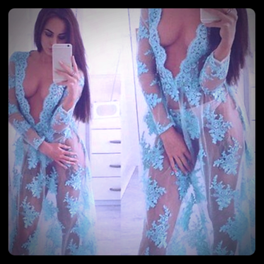 Bridal shower gift Sexy Boudoir pic lace kimono